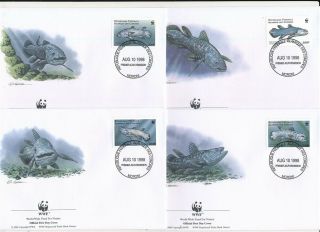 D276429 Fish Coelacanth Wwf Set Of 4 Fdc 