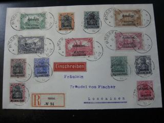Allenstein German Plebiscites 1920 Registered Cover