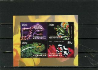 Micronesia 2003 Sc 573 Fauna Reptiles Sheet Of 4 Stamps Mnh
