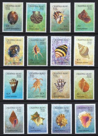 Christmas Island 1992 Sea Shells - Mnh Set - Cat £26 - (155)
