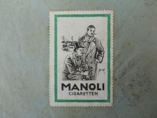 German Registered Cover,  Franked Leipzig 1914,  Manoli Cigarette Sticker to Rear 3