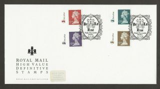 11/4/2000 De La Rue Print High Values - Logo Plate Stamps - Very Rare Fdc