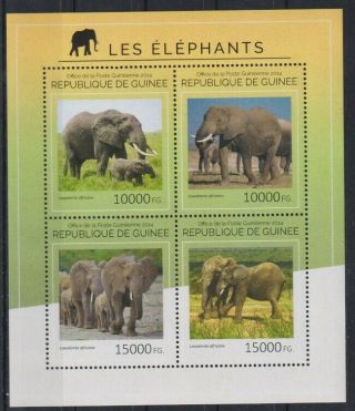 L293.  Guinea - Mnh - 2014 - Nature - Animals - Elephants