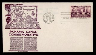 Dr Who 1939 Panama Canal 25th Anniversary Fdc C.  Stephen Anderson C106597