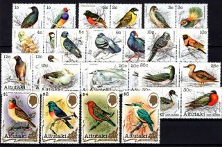 P109270/ Aitutaki / Birds / Y&t 277 / 300 – 316 / 317 – 326 / 327 Mnh 120 E