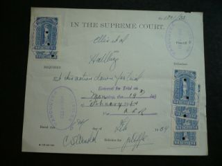 Revenues - Canada - Bc Law Stamps On Document From 1934