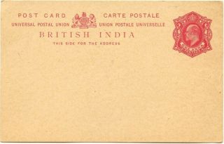 Indian Stamps: King Edward 7th Postal Staty Card 1 Anna Exc
