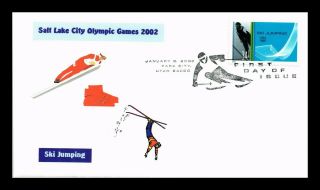 Dr Jim Stamps Us Ski Jumping Winter Olympics First Day Cover Park City Utah