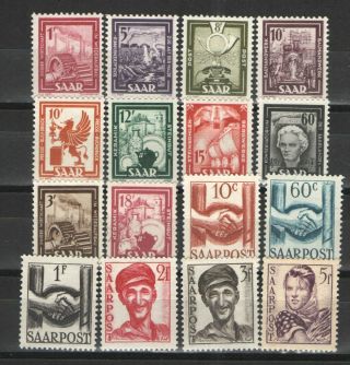 Germany - Saar 1948 - 49 Lot Mnh/mh F/vf - Lot Various Issues