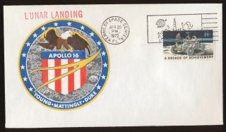Apollo 16 - Lunar Landing - Kennedy Space Center Fl,  Apr 20,  1972