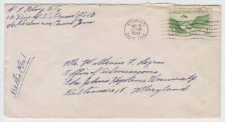 5/25/1948 Rodman Canal Zone Rs Rf Kuig Et3 12 Div Uss Orion As - 18 Naval Cover