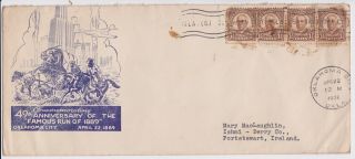 Stamps 1938 Usa Airmail Advert Envelope 2 To Port Stewart Ireland Postal History