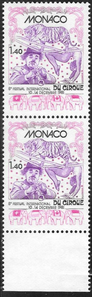 Monaco 1981 The 8th International Circus Festival,  Monaco,  Pair.