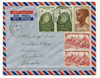French Occidental Africa - Upper Volta 1952 - Airmail Rate Cover To Ns Canada -