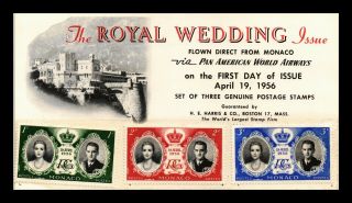 Dr Jim Stamps Royal Wedding Prince Rainier Grace Kelly Modern Size Postcard