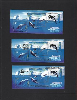 Australian Antarctic Terr.  Sc L97a,  B,  C (1995) Sheets Mnh