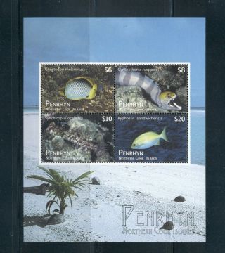 Penrhyn 514 (2012 Fish Sheet - Highvalues) Vfmnh Cv $72.  50