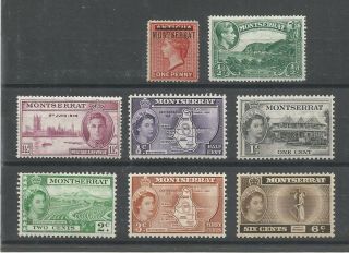 Montserrat 1876 - 1981,  14 Sets / 74 Stamps