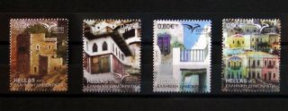 Greece,  Greek Stamps 2018 12th Set,  Euromed Traditional Mediterranean Houses Mnh