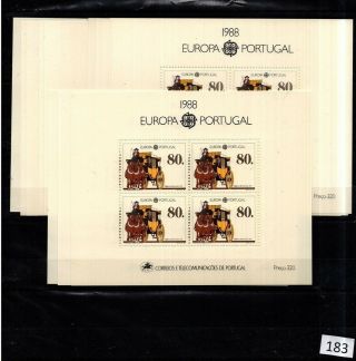 12x Portugal 1988 - Mnh - Europa Cept - Horse,  Transportation -