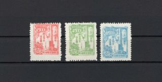 China 1949 North East Complete Set Yang Ne151 - Ne153 Mnh No Gum As Issued