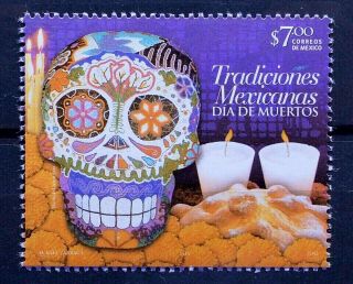 Mexico 2012 Day Death Skull Candles Flowers Sweet Bread Smile Food Traditionsmnh
