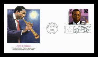 Dr Jim Stamps Us John Coltrane Jazz Composer First Day Cover Monterey