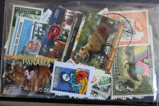 100 Stamps Of Central And South America