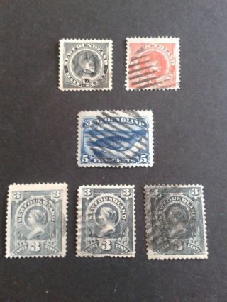 Newfoundland 1887 On Selection Of Stamps