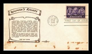 Dr Jim Stamps Us Womens Rights Pent Arts Fdc Cover Scott 959 Stained