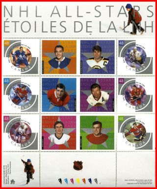 Canada Stamp 1971 - Souvenir Sheet Nhl All - Stars - 4 (2003)
