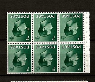 1936 (e1) Edward Sg457bw Booklet Pane Of Six 1 Stamp Mm The Rest Unmounted