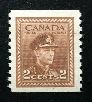 Canada 279 F - Vf Mh,  King George Vi War Issue Coil Stamp 1948 (1)