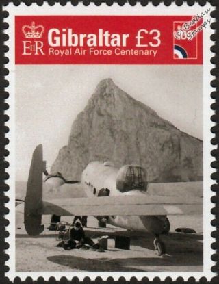 Wwii Raf No.  233 Squadron Lockheed Hudson Mk.  Iii Aircraft Stamp (2018 Gibraltar)