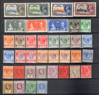 Malaya Singapore Straits Settlements Kevii Kgvi 1904 - 1937 Selection Of Mh Stamps