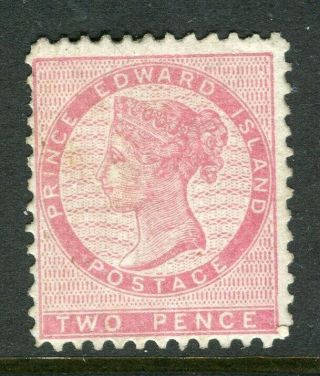 Canada; Prince Edward Isl.  1860s Early Classic Qv Issue Hinged 2d.  Value