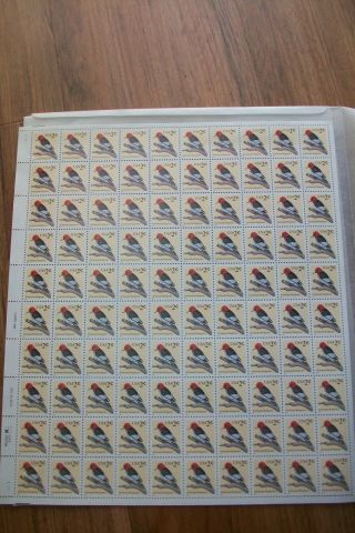 Collectible 1996 Usps Redheaded Woodpecker 2 Cent Postage Stamps Sheet Of 100