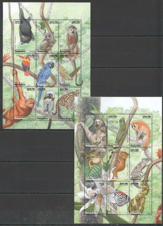 L1567 1998 Madagascar Fauna Wild Animals Birds Insects 2sh Mnh Stamps