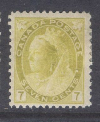 Canada 81 7c Olive Yellow Qv Numeral 1902 Issue Mph Fvf Cv $162.  50