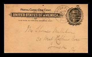 Dr Jim Stamps Us Winton Place Ohio Postal Card 1902 Fancy Cancel