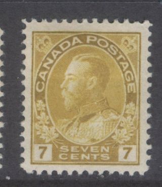 Canada 113 7c 1916 Kgv Admiral Yellow Ochre Mph Vf Cv $80