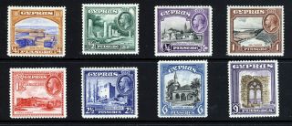 Cyprus King George V 1934 Pictorial Part Set Sg 133 To Sg 141
