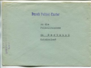 Germany Durch Polizei - Kurier On Cover From Düsseldorf To Dortmund