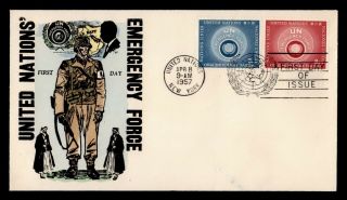 Dr Who 1957 United Nations Emergency Force Fdc Overseas Mailer C119244