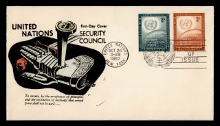 Dr Who 1957 United Nations Security Council Fdc Overseas Mailer C119243