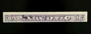 1919 6c U.  S.  Internal Revenue Narcotic Tax Stamp,  Violet Scott Rja51b