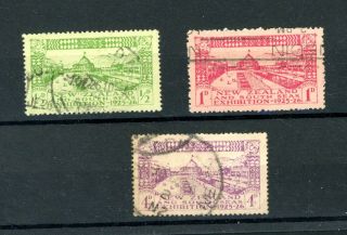 Zealand 1925 Dunedin Set (3) Sg 463/5 Cat £90 (b747)