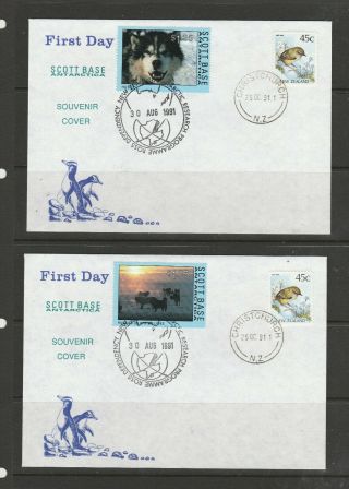 Zealand 5 Covers With Scott Base Antartic Stamps,  Ross Dependency Special Ca