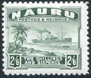 Nauru - 1924 - 48 2/6 Grey - Green Sg 37a Mounted V31218
