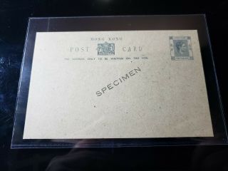 (hkpnc) Hong Kong 1946 Kgvi 2c Postal Card Specimen Overprint Vf
